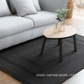 Black colour natural wool braided rugs and carpet